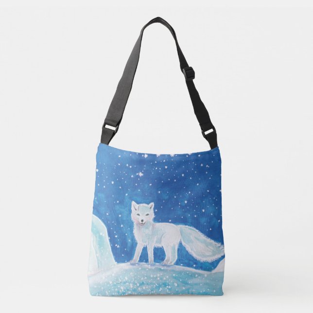 Bolsa Ajustável Ilustração da Pequena Raposa Árctica (Vulpes lagop (Frente)