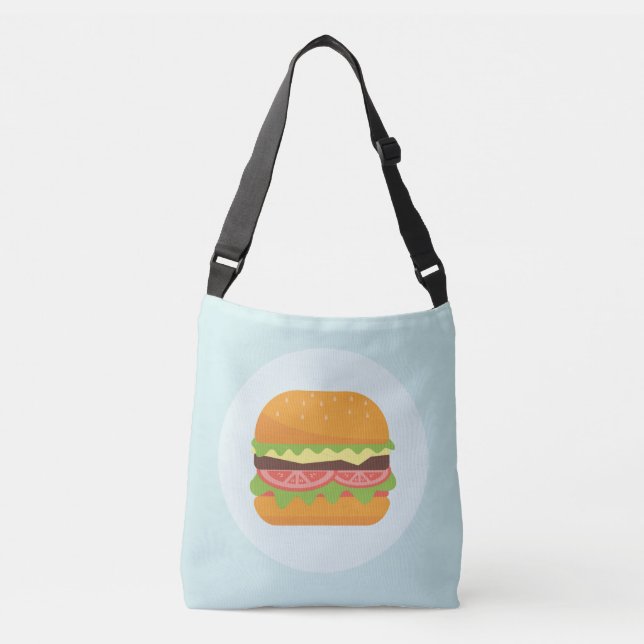 Bolsa Ajustável Ilustração de Hambúrguer com Tomate e Alface (Frente)