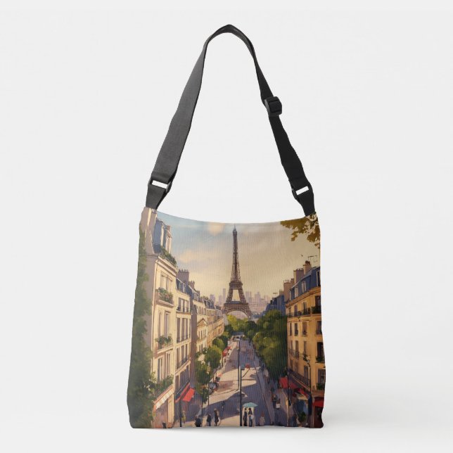 Bolsa Ajustável Ilustração de Paris (Frente)