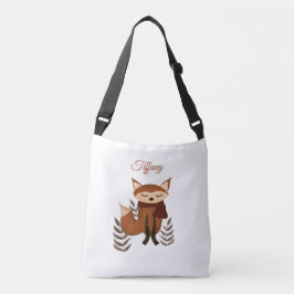 Bolsa Ajustável Ilustração de Raposa Fofa de Inverno