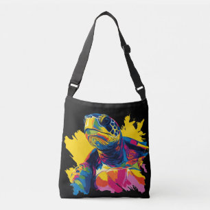 Bolsa Ajustável Ilustração de retrato de tartaruga pintura em aqua