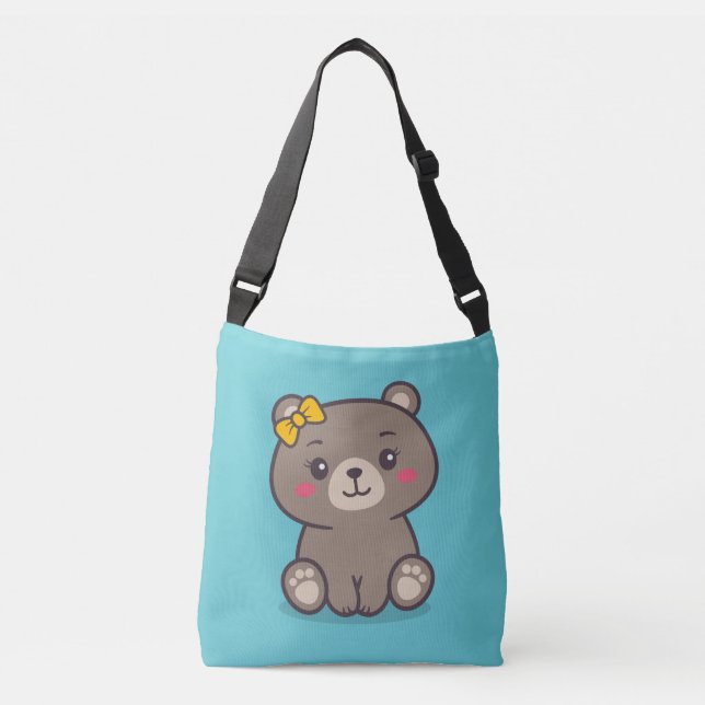 Bolsa Ajustável Ilustração do Urso de Teddy (Frente)