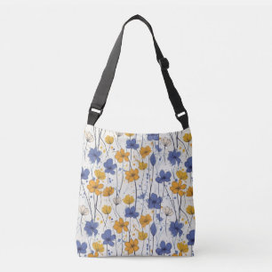 Bolsa Ajustável Ilustração floral, flores silvestres abstrato, mod