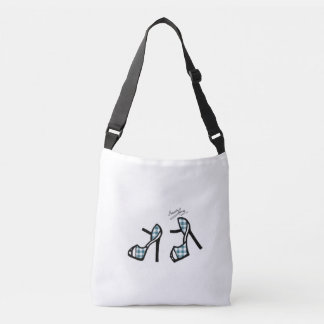 Bolsa Ajustável Impressão à moda dos calçados - xadrez da cerceta