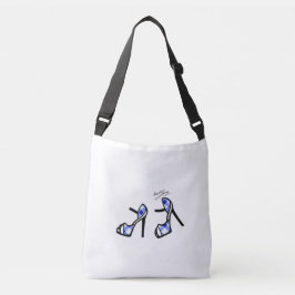 Bolsa Ajustável Impressão à moda dos calçados - xadrez do índigo