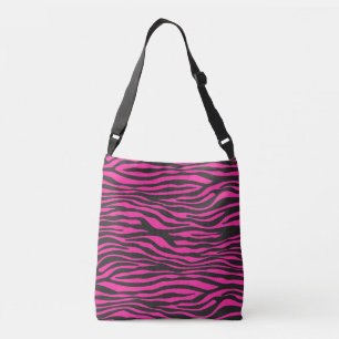 Bolsa Ajustável Impressão cor-de-rosa e preto da zebra