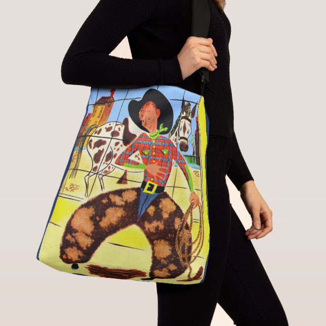 Bolsa Ajustável impressão cowboy fofo (Close Up)