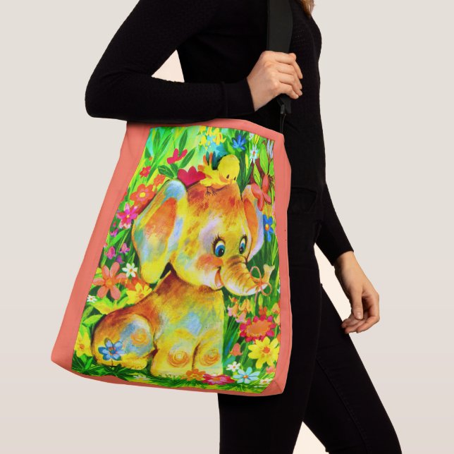 Bolsa Ajustável impressão de elefante bebê (Close Up)
