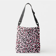 Impressão de Leopardo Negro e Rosa-Chic