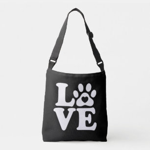 Bolsa Ajustável Impressão de Pata de Cães de Amor