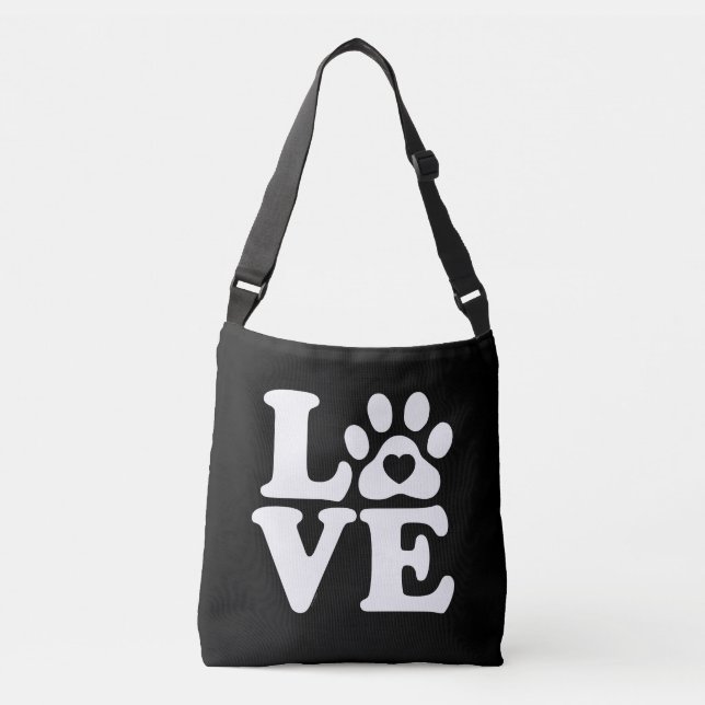 Bolsa Ajustável Impressão de Pata de Cães de Amor (Frente)