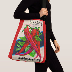 Bolsa Ajustável impressão de pimenta de caiena de 1950s