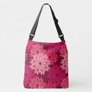 Bolsa Ajustável Impressão floral moderno do quimono, rosa coral &