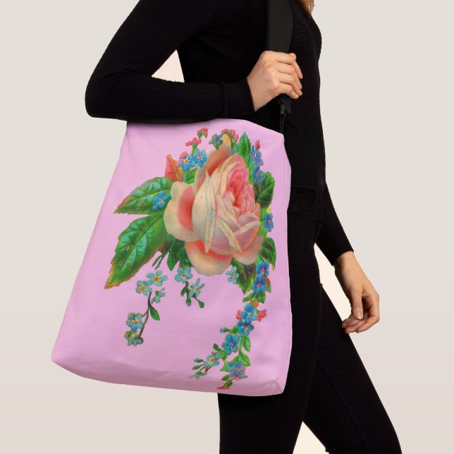 Bolsa Ajustável Impressão floral vitoriana (Close Up)