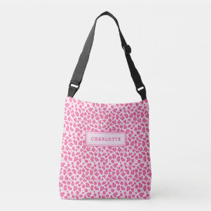 Bolsa Ajustável Impressão Leopardo Rosa-na moda