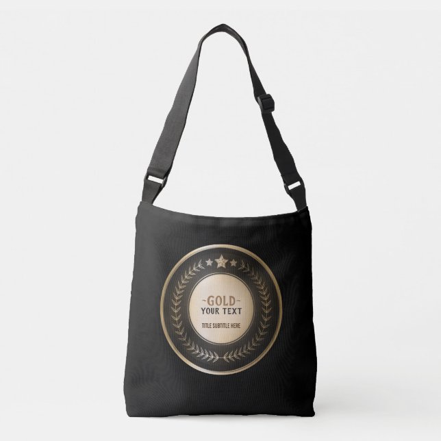 Bolsa Ajustável IMPRESSÃO PERSONALIZADO MEDAL Dourado #1 Campeão E (Frente)