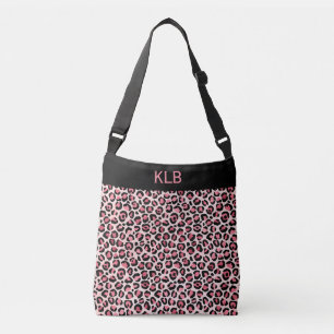 Bolsa Ajustável Impressão Pink e Leopardo Preto Monograma