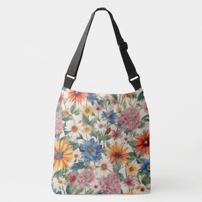 Bolsa Ajustável Incrível Flores de Jardim de Verão (Frente)