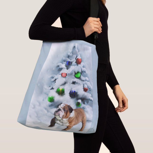 Bolsa Ajustável Inglês Buldogue Christmas (Close Up)