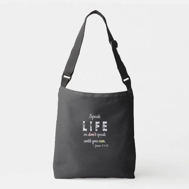 Bolsa Ajustável Inspiração total: fale a vida ou não fale (Frente)