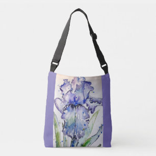Bolsa Ajustável Íris Roxo Irrises Watercolor Bag