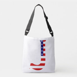 Bolsa Ajustável J Monograma sobreposto no canal de bandeira dos EU