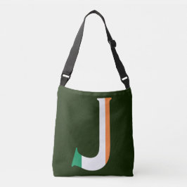 Bolsa Ajustável J Monograma sobreposto no Irish Flag cbcnt