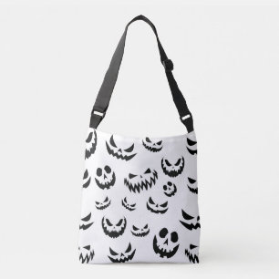 Bolsa Ajustável Jack O Lanterna Pumpkin Rosto Preto e Branco