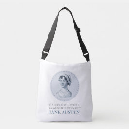 Bolsa Ajustável Jane Austen Retrato e Citação na Leitura