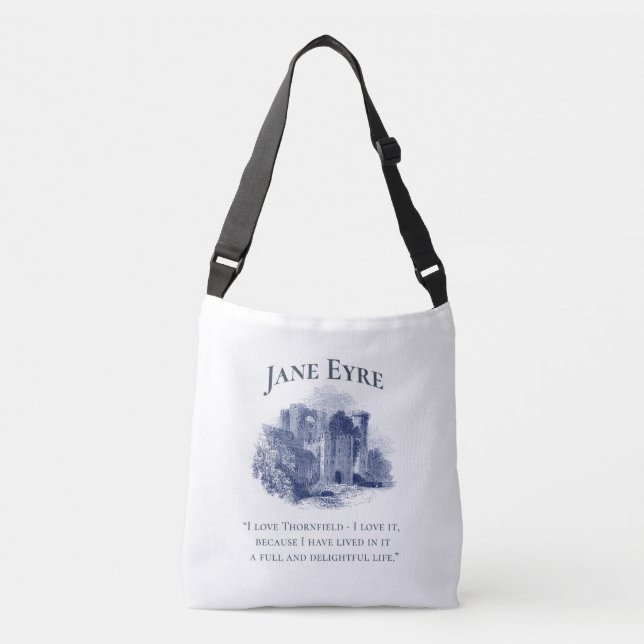 Bolsa Ajustável Jane Eyre - I Love Thornfield - Castle (Frente)