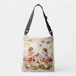 Bolsa Ajustável Jantar de fada floral vintage jardim