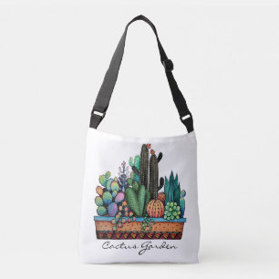 Bolsa Ajustável Jardim bonito do cacto da aguarela no pote
