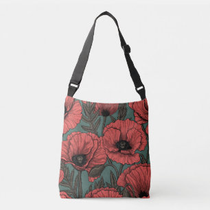 Bolsa Ajustável Jardim com papoila, verde-marrom e pinheira
