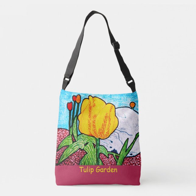 Bolsa Ajustável Jardim de Tulipas  (Verso)