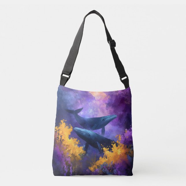 Bolsa Ajustável Jardim Oceânico Abstrato (Frente)