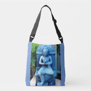 Bolsa Ajustável jardim tranquilo Buddha da pedra azul
