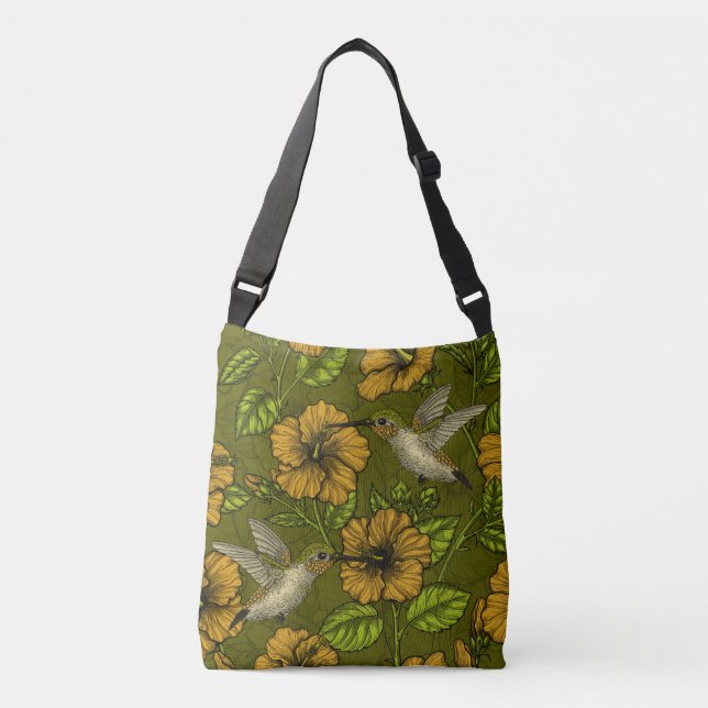 Bolsa Ajustável Jardim tropical amarelo e verde (Frente)