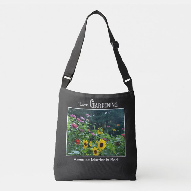 Bolsa Ajustável Jardinagem divertida dizendo cosmos de margaridas  (Frente)
