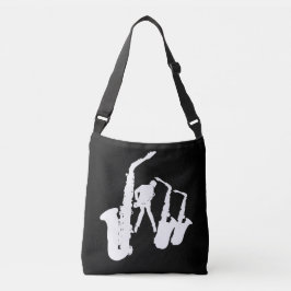 Bolsa Ajustável Jazzman White saxofonist Sax Black Bag
