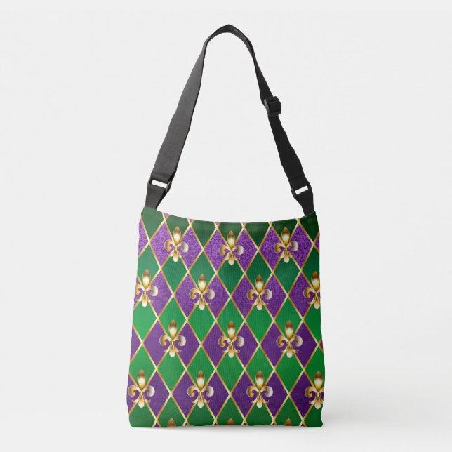 Bolsa Ajustável Jewelry Background Mardi Gras (Frente)