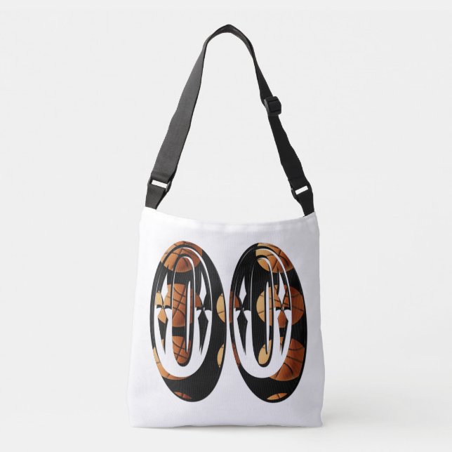 Bolsa Ajustável Jogadores De Basquete Dimensionais Número 00, (Frente)
