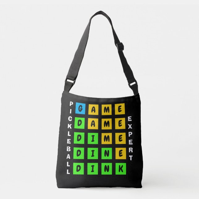 Bolsa Ajustável Jogo de Palavras Puzzle DINK Pickleball (Frente)