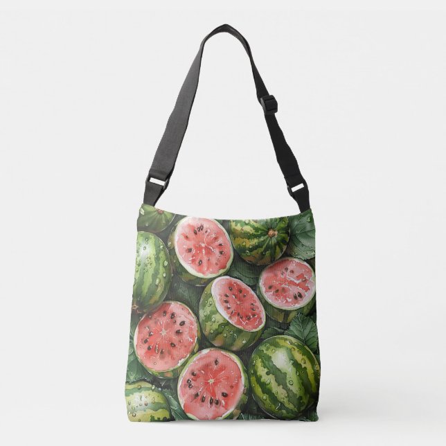 Bolsa Ajustável Juicy Watermelon Crossbody Bag (Frente)