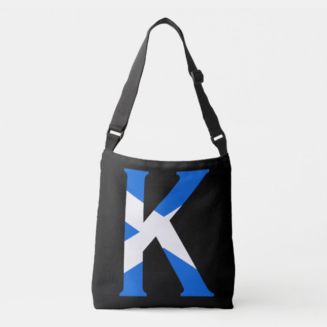 Bolsa Ajustável K Monograma sobreposto à Scottish Flag cbt (Frente)