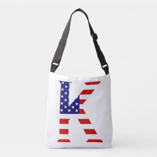 Bolsa Ajustável K Monograma sobreposto no cbcnt Flag EUA