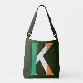 Bolsa Ajustável K Monograma sobreposto no Irish Flag cbcnt