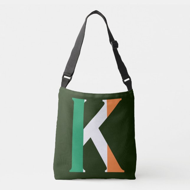 Bolsa Ajustável K Monograma sobreposto no Irish Flag cbcnt (Frente)
