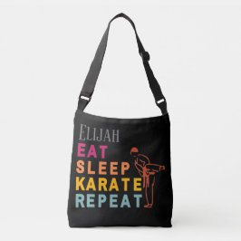 Bolsa Ajustável Karate Silhouette Japão Modern Trendy Black
