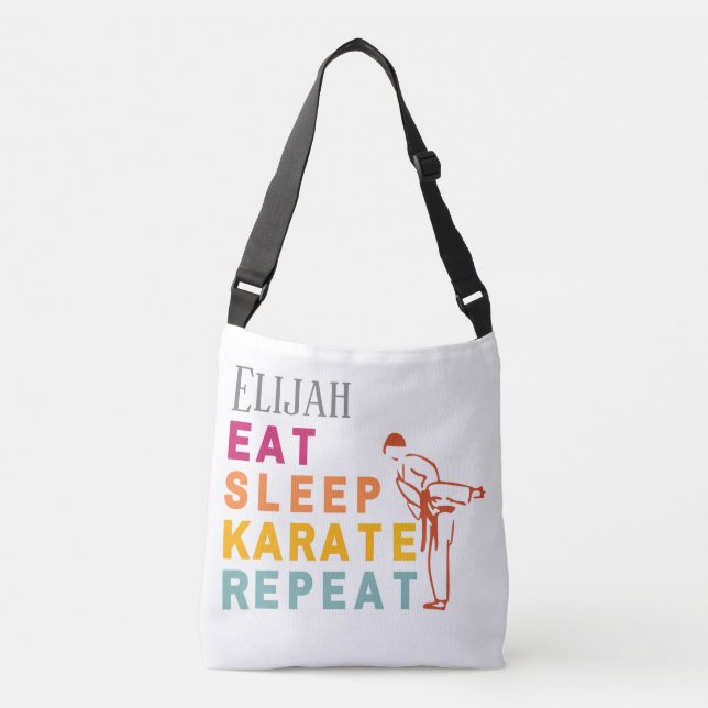Bolsa Ajustável Karate Silhouette Japão Moderna Típica de Tendênci (Frente)