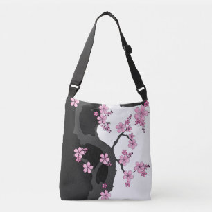 Bolsa Ajustável Kimono Black e White Pink Sakura